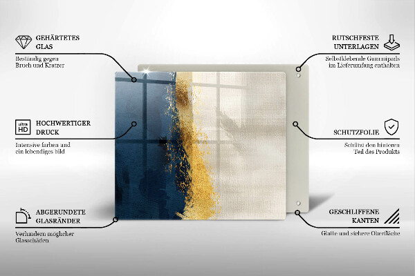 Tábua de corte Ouro abstrato