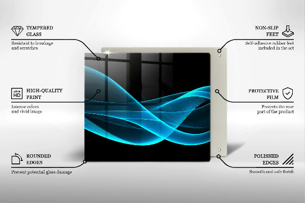 Tábua cozinha Abstração azul