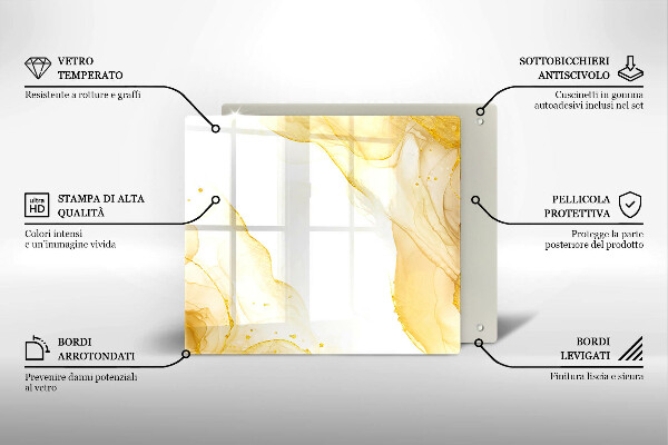 Tábua para corte Abstração dourada