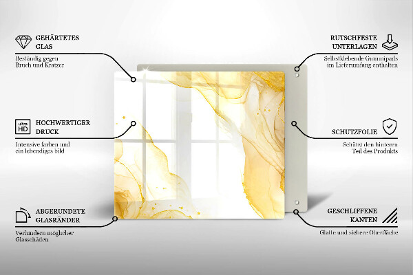 Tábua para corte Abstração dourada