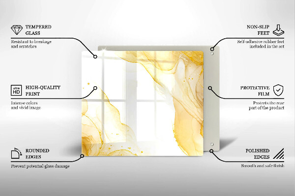 Tábua para corte Abstração dourada