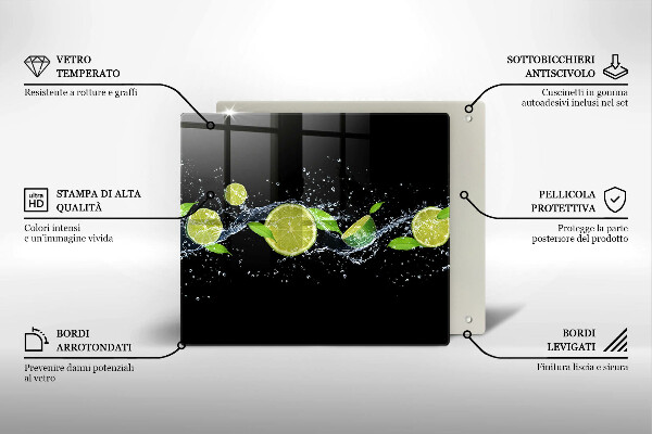 Tábua para corte Água de limão e hortelã