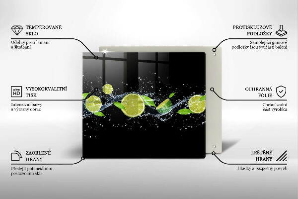 Tábua para corte Água de limão e hortelã