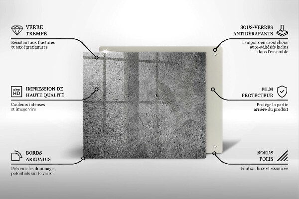 Tábua de vidro Textura de pedra de concreto