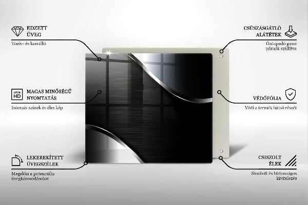 Tábua para cozinha Abstração de metal