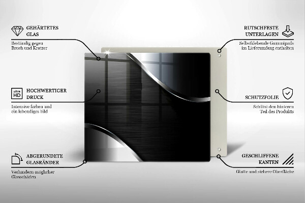 Tábua para cozinha Abstração de metal