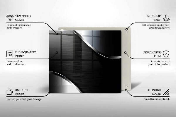 Tábua para cozinha Abstração de metal