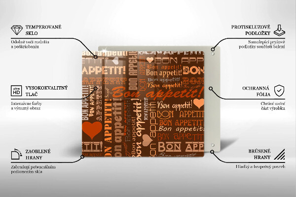 Tábua de corte legendas de bom apetite