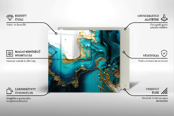 Tábua para corte Abstração turquesa