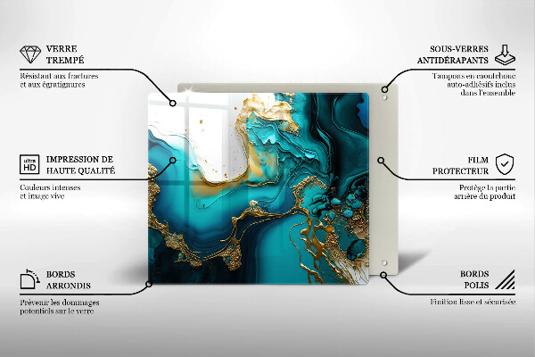 Tábua para corte Abstração turquesa