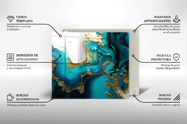 Tábua para corte Abstração turquesa