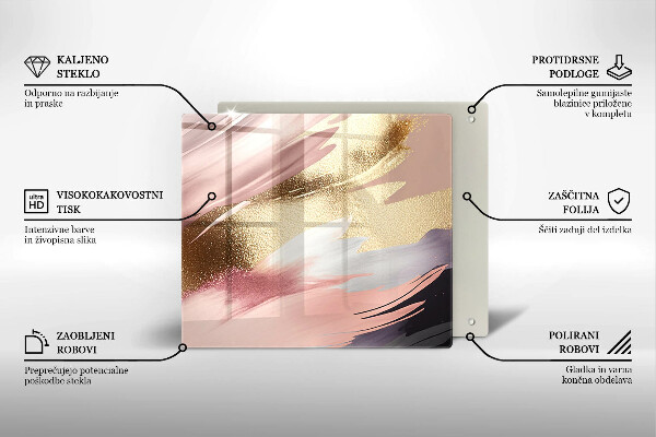 Tábua de corte de vidro Manchas pastel