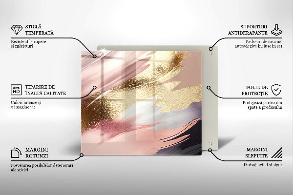 Tábua de corte de vidro Manchas pastel