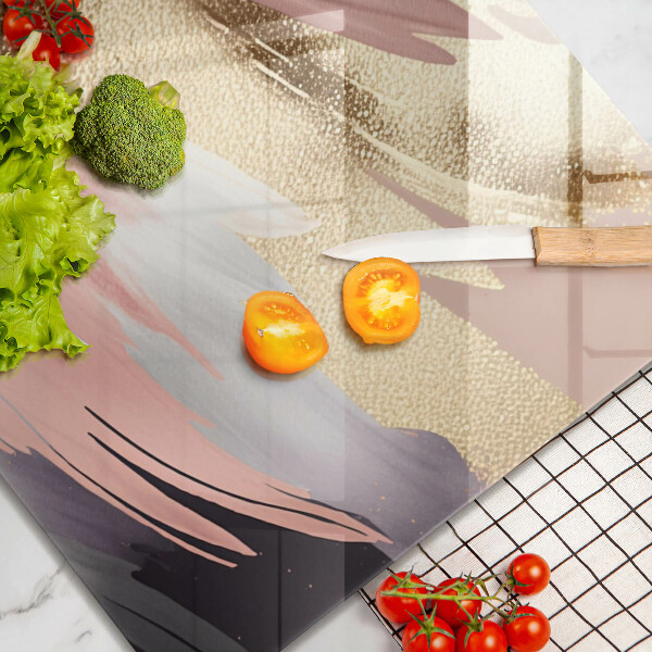 Tábua de corte de vidro Manchas pastel