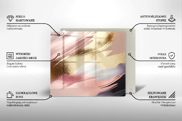 Tábua de corte de vidro Manchas pastel