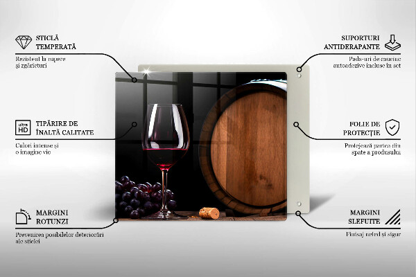 Tábua cozinha Um barril de vinho em um copo