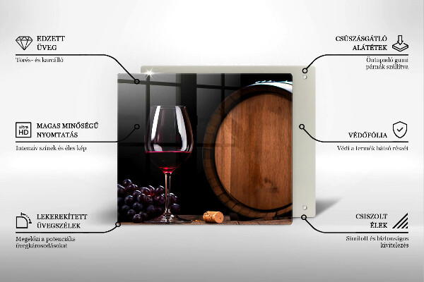 Tábua cozinha Um barril de vinho em um copo