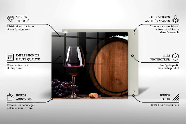 Tábua cozinha Um barril de vinho em um copo