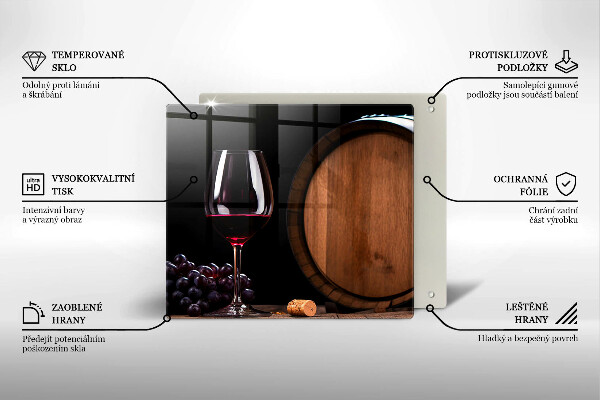 Tábua cozinha Um barril de vinho em um copo