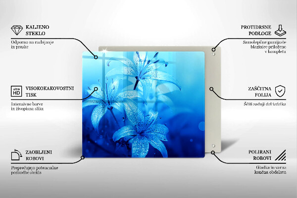 Tábua para cozinha Flores azuis