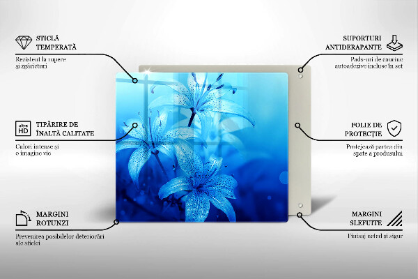 Tábua para cozinha Flores azuis