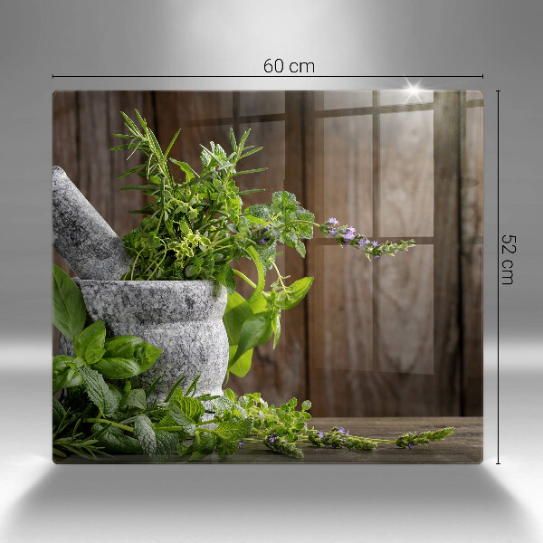 Tábua de vidro Ervas verdes