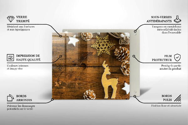 Tábua cozinha decorações de Natal