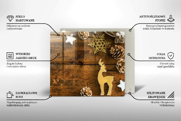 Tábua cozinha decorações de Natal