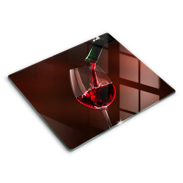 Tábua corte Um copo de vinho