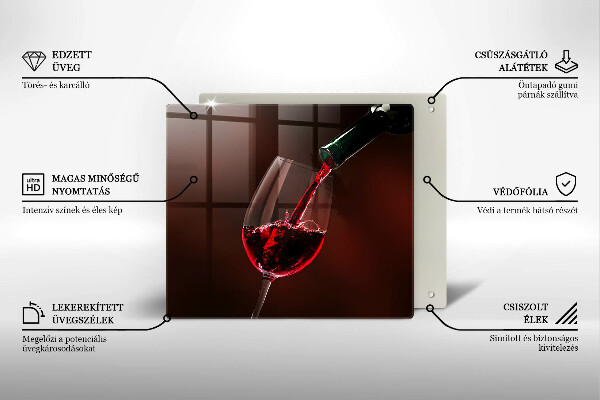 Tábua corte Um copo de vinho