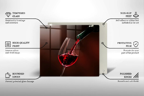 Tábua corte Um copo de vinho