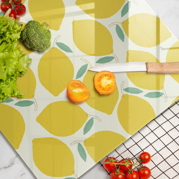 Tábua de vidro Limões de desenho animado