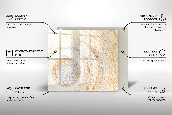 Tábua de corte de vidro Textura de madeira