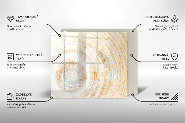 Tábua de corte de vidro Textura de madeira