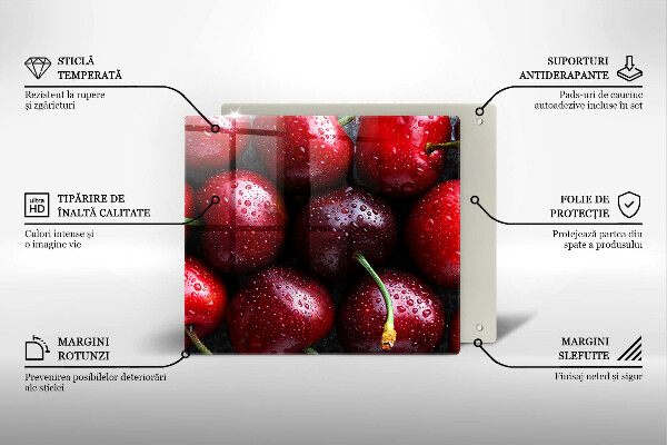 Tábua de corte Close-up de cerejas