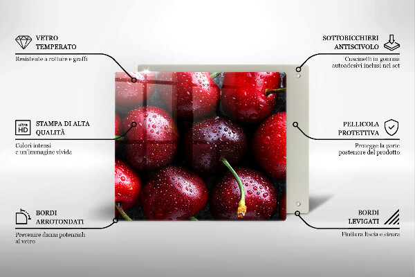 Tábua de corte Close-up de cerejas