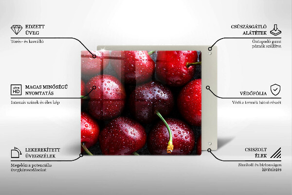 Tábua de corte Close-up de cerejas