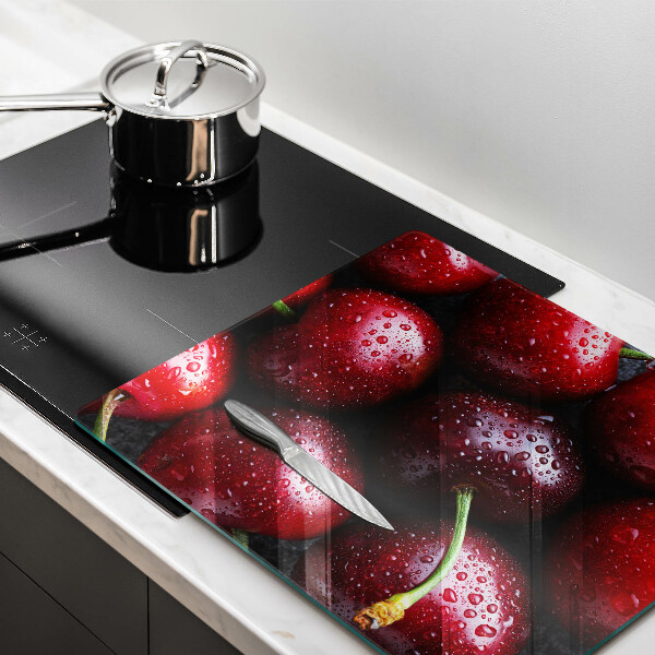 Tábua de corte Close-up de cerejas