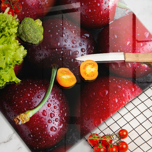 Tábua de corte Close-up de cerejas