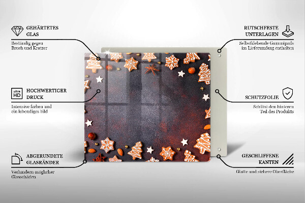 Tábua de cortar Biscoitos de gengibre de Natal