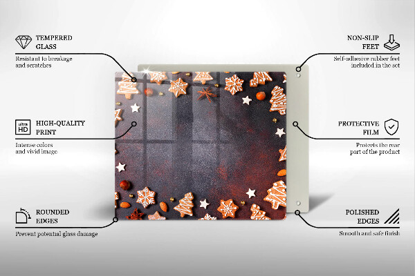 Tábua de cortar Biscoitos de gengibre de Natal