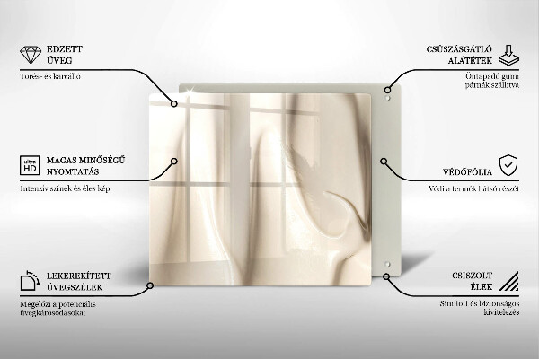 Tábua de corte de vidro Sorvete cremoso