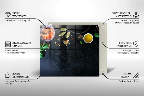 Tábua cozinha Tigelas de especiarias