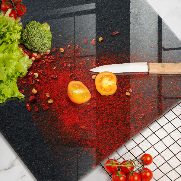 Tábua de corte de vidro Pimenta