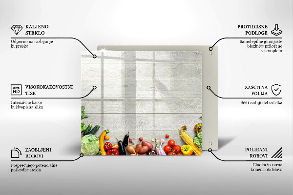 Tábua de cortar alimentos Vegetais em tábuas