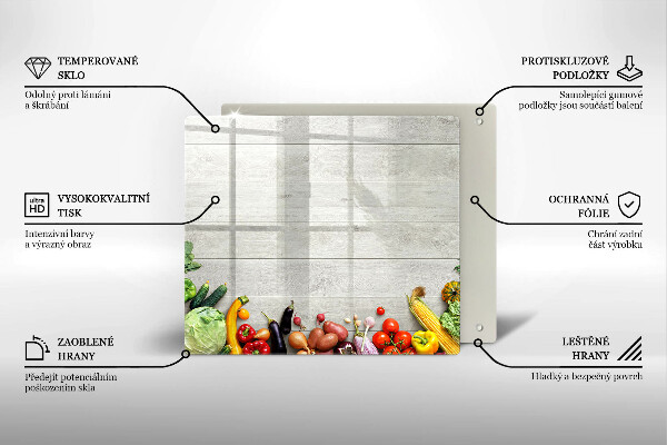 Tábua de cortar alimentos Vegetais em tábuas