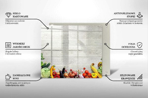 Tábua de cortar alimentos Vegetais em tábuas