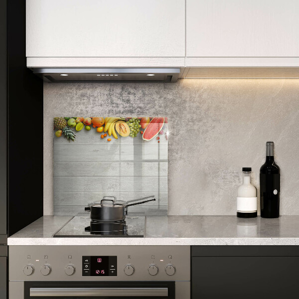 Tábua de corte de vidro Frutas em tábuas