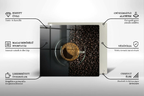 Tábua de cortar alimentos Café e feijão