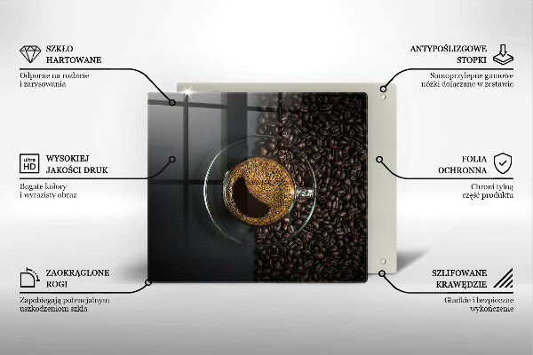 Tábua de cortar alimentos Café e feijão